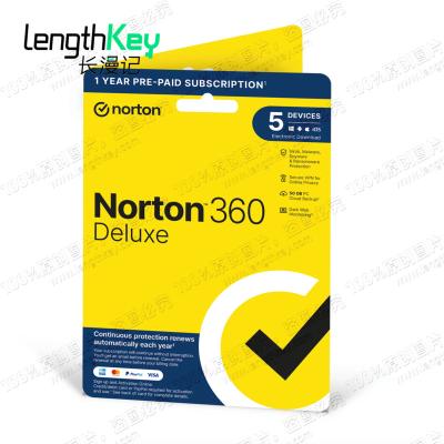 China 24/7 Online Norton 360 2023 5 Deluxe Devices 1 Year Key License Global Universal Norton Antivirus Security Software 360 ​​2023 5 Deluxe Devices 1 Year Key for sale