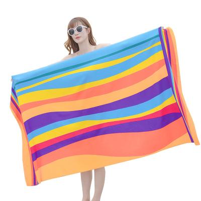 China Large Microfiber Beach Towel Absorbent QUICK DRY Active Printed Bath Towel for sale