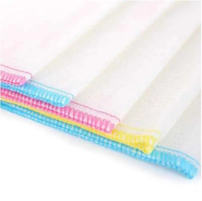 China 200GSM Stocked 28*28cm 5 Layer Strong Cipher Oil Removing Rag Kitchen Cleaning Towel for sale