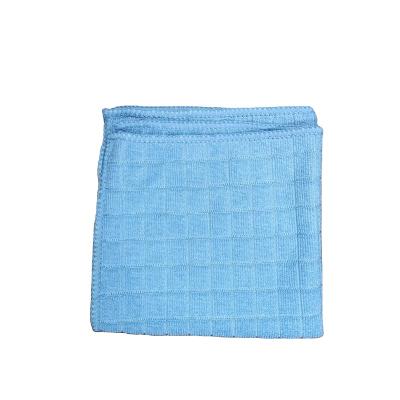 China Stocked Factory Price 80%Polyester 20%Polyamide Microfiber Weft Knitted Cleaning Cloth 300GSM in Blue for sale