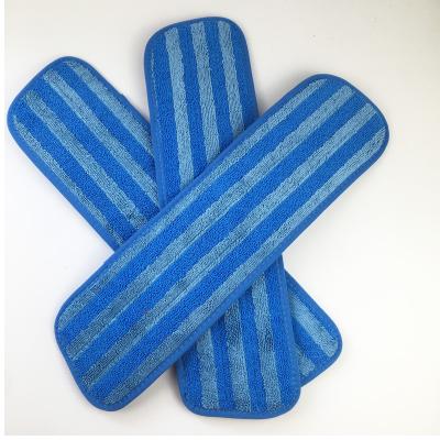 China Stocked 8+8 Mop Sponge Towel Throw Mop Cloth Microfiber Flat Twisted Twisted Mop Replacement Cloth for sale