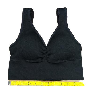 China LOGO Adult Black Yoga Bra OEM Customized QUICK DRY Padded Seamless Sports Bra Women Ladies Top Fitness for sale