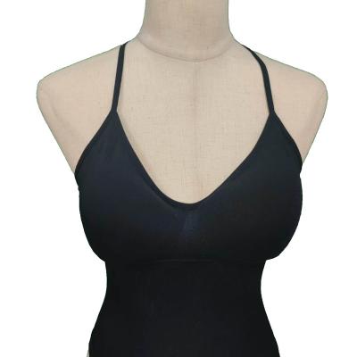 China New QUICK DRY summer yoga vest with breast pad sexy thin strap cross back sports tops fitness vest for sale