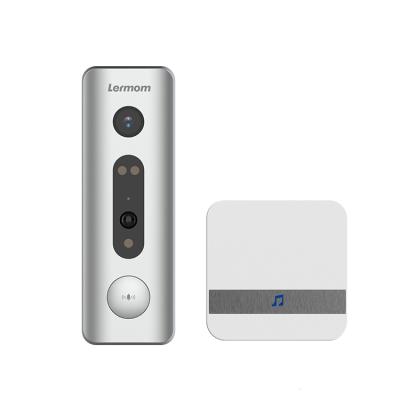 China 2021 LERMOM 2021 New WiFi APP Doorbell 1080P Capacity Waterproof Battery 9600mAh IP65 WIFI Doorbell Large for sale