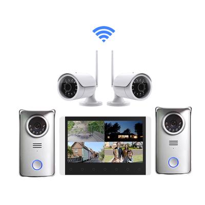 China Photograph/Disc Four Video Screen Slot. Lermom 7inch Video Door Intercom Video Door Intercom System Villa Access Control Wireless Monitor Hidden Video Phone Set for sale