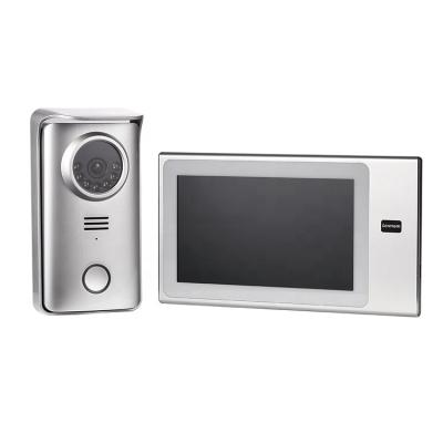 China Photograph/Disc Four Video Screen Slot. 2-wire connection with opening video lock and door bell for Vila for sale