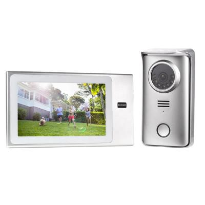 China Photograph/Disc Four Video Screen Slot. 7 Inch Touch Screen 2 Wire Door Phone Video Intercom For Villa for sale