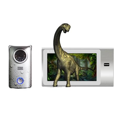 China Photograph/Disc Four Video Screen Slot. Two 7 Inch TFT LCD Security Contact Button Camera Rainproof Smart Intercom Cable Video Doorbell for sale