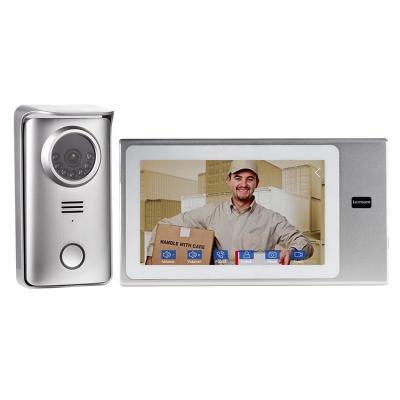 China Photograph/Disc Four Video Screen Slot. 7 Inch Touch Screen Monitor 2 Wire Video Doorbell Intercom for sale