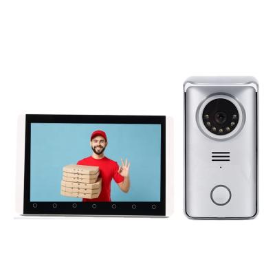 China Photograph/Disc Four Video Screen Slot. 7 inch touch screen color button screen door bell intercom video door phone wired smart memory doorphone video intercom for sale