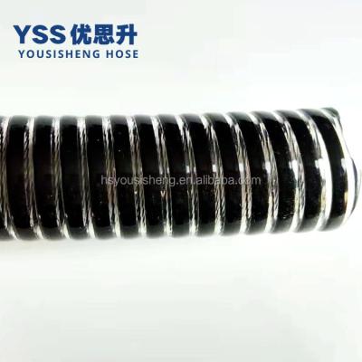 China For Transporting Water YSS ID25.4MM OD32mm Flat PVC Rib Reinforced Transparent Spiral Suction Hose for sale