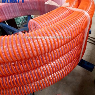 China To Give Water PVC Propeller Water Pump Suction Discharge Tube Pipe Duct Pipe Flexible Plastic Reinforced Spiral Line With Corrugated Or Flat for sale