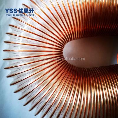 China Industrial dust suction hose YSS Large-caliber PU environmental protection dust conveying hose does not contain plasticizer, food grade PU steel pipe for sale