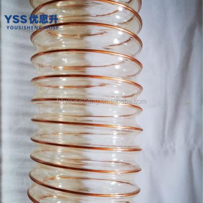 China For Dust Removal PU Polyurethane Suction Ventilation Hose Powder Media Conveying Hose Wear Resistant Antistatic for sale