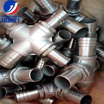 China Food Stainless Steel Four Way Cross Pipe Fitting 3/4