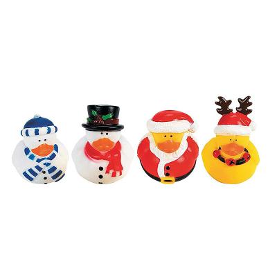 China Bath Toy Promotional Gift Christmas PVC Baby Floating Bath Toy Rubber Duck for sale