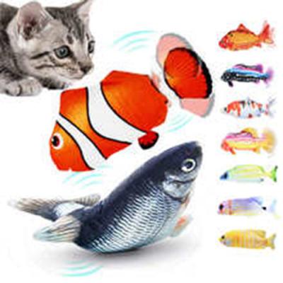 China Viable Soft Viable Electric Chewing Pet Chew Catnip Simulation Cat Toy Fish USB Electric Pet Chew Filling Products for sale