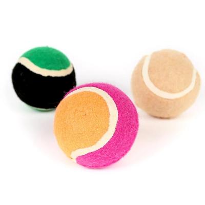 China 7.5CM Sustainable Bite Resistant Puppy Chew Toy Molar Interactive Training Pet Dog Toys Tennis Ball for sale