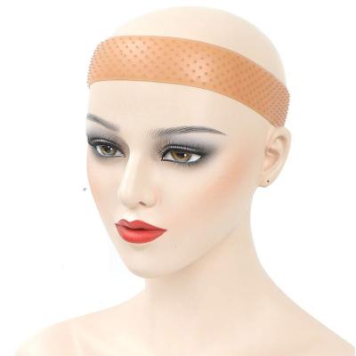 China Popular Good Quality Beige Blacken Non Slip Hair Hand Silicone Wig Band Silicone Wig Grip Headband For Fix Wigs for sale