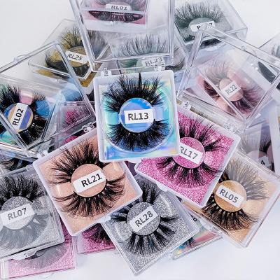 China Wholesaler Custom Private Label 25mm Mink Lashes 5d Siberian Eyelash Box Long Free Sample Natural 5D Mink Eyelash for sale