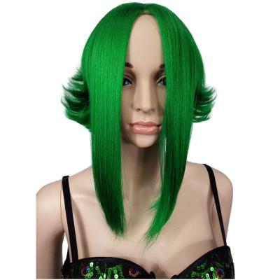 China High Quality Green Synthetic Cosplay Lolita Wigs Party Short Women Cosplay Lolita Hair Color 12inch 180G for sale