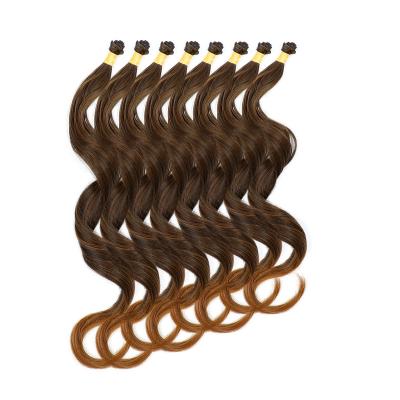 China Natural Curly Water Wave 8 Bundles By Ombre Color 100% Heat Resistance Hair Extension Set Synthetic Weave For Afro Women for sale