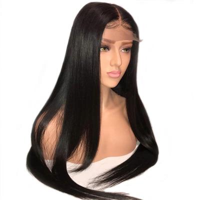 China Wholesale Hot Selling Straight Free Shipping Cuticle Aligned Virgin Human Hair Unprocessed Brazilian Full Lace Wigs Light Soft for sale