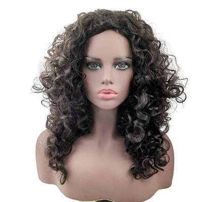 China New Type Wholesale Kinkly Hair Afro Kinky Curly Women's Short Deep Curly Low Curl Synthetic Wigs Long for sale