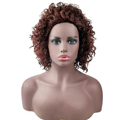 China New Type Wholesale Kinkly Hair Afro Curly Kinky Curly Women's Deep Curly Wig Afro Deep Curly Synthetic Wigs Long for sale