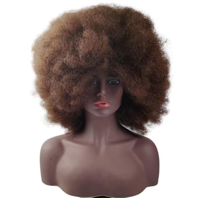 China New Type Wholesale Kinkly Hair Ponytails Ponytails Afro Kinky Curly Wig Women's Deep Curly Afro Kinky Curly Synthetic Wig Long for sale