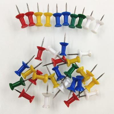 China Wholesale Colorful Plastic School Head Push Pins Thumb Tip Pin Drawing Pin For Home School Supplies for sale