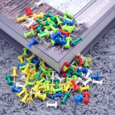 China Gambar Kecil Stationery Eco-Friendly Promotional Metal Nails Office School Color Tacks Trace Push Pin Cork Board Thumb Tacks Pushpin for sale