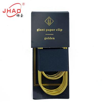 China Hot Selling Metal 100mm Jumbo Paper Clip High Quality Gold Paper Jumbo Paper Clip Jumbo Clips For Office School for sale