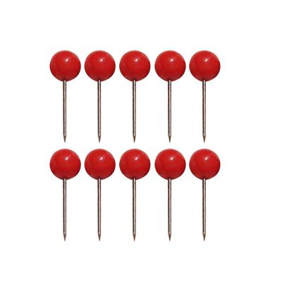 China Promotional High Quality Red Head Push Pins Stainless Steel Map Push Pins Eco-Friendly Decorative Decorative Pins for sale