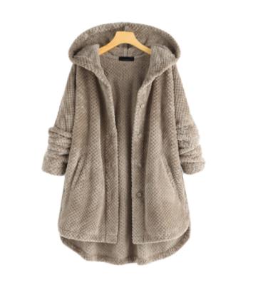 China Anti-wrinkle new arrivals ladies plus size ladies winter fleece coat women long fashion hooded dishonest ladies sweater for sale