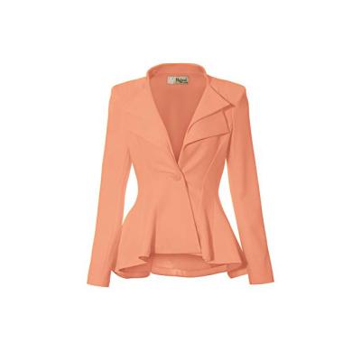 China Anti-wrinkle Women's Lapel Autumn and Summer Workwear Jackets Epaulet Office Jackets Female Intellectual Tuxedo for sale