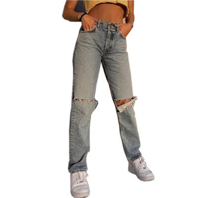 China Color Fade Proof Hot Sale Fashion Women's Jeans Ripped Holes Are Thinner Women's Jeans Women's Jeans Pants for sale