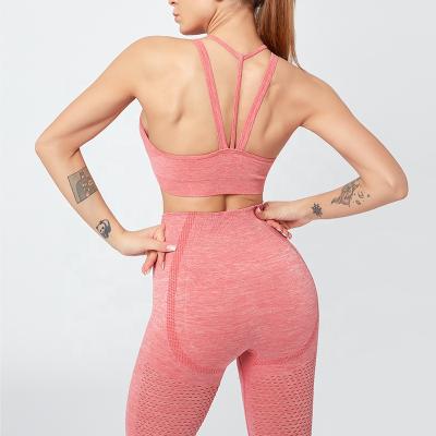 China Antibacterial seamless yoga wear sets yoga gym set wholesale sports fitness yoga seamless set wear for women for sale