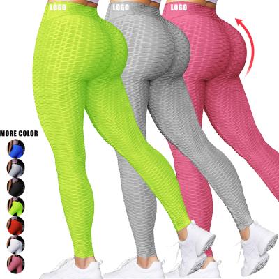 China Snagging Resistance Logo Service Active Wear Fitness Yoga Pants High Elasticity Waist Yoga Pants Gaiters for sale