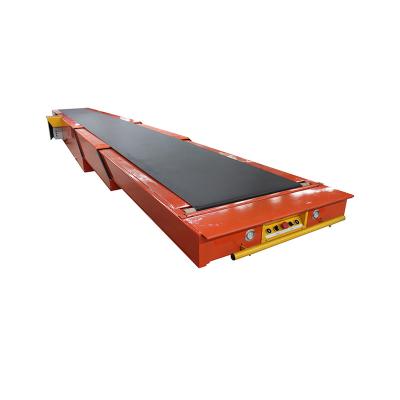 China Outstanding Quality Heat Resistant 14m Telescopic Truck Unloading Belt Conveyor for sale