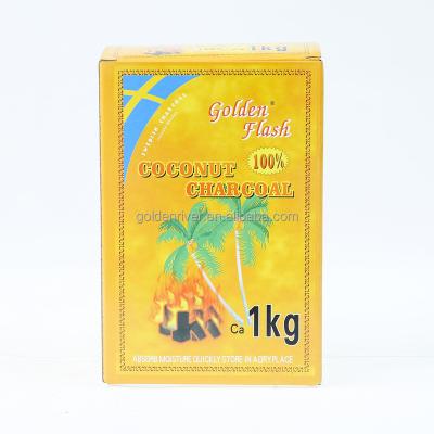 China Hookah Amazon Low Price 1kg Hot Selling Golden Instant Coconut Charcoal for sale