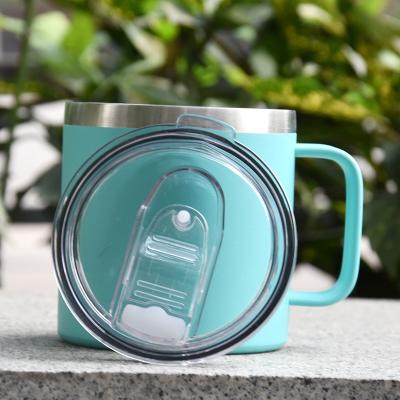 China Wholesale Hot Selling Viable 14oz Double Wall Office Cup Stainless Steel Vacuum Insulated Mugs With Handle for sale