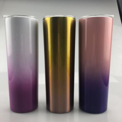 China Wholesale 20oz Lean Stainless Steel Lean Tumblers Double Wall Coffee Mug Insulated Gradient Color Water Mugs Tumbler for sale