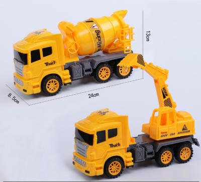 China Diecast Toy Children's Construction Site Engineering Vehicle Return Car Excavator Set Tipper Boy Education Toy Kindergarten Establishment for sale