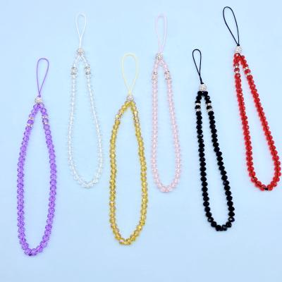 China Cute Colorful Rhinestone Crystal Phone Strap Chains For Women Mobile Phone Cases Available Accessories for sale