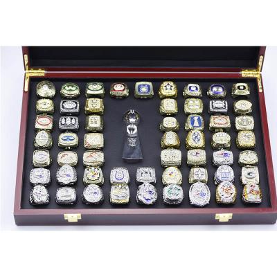 China FREE Casual/Sporting SHIPPING 1966-2020 Championship Rings 55pcs Set Large NFL Football Championship Rings For Men for sale