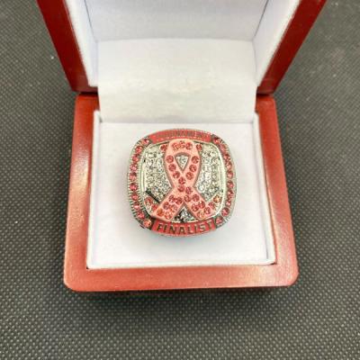 China Casual/Sporty BREAST CANCER RING PINK CUSTOM RIBBON BACKS FINALIST RINGS FOR WOMEN for sale