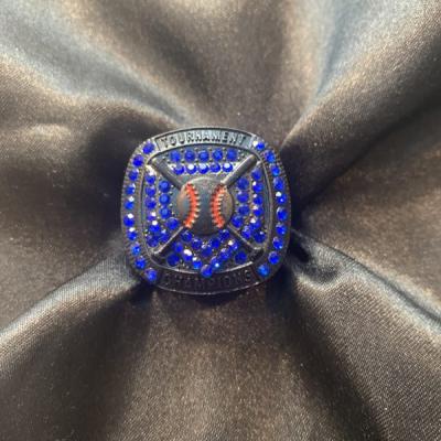 China Casual/Sports Custom Marble Tournament Baseball Champions Runner Up Black Rings For Men for sale