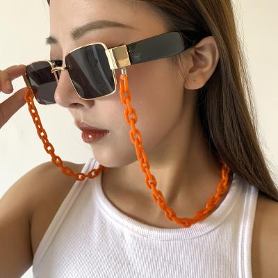 China Glass Accessories Customized Fluorescence Color Acrylic Eye Glasses Chain Stand Necklace Women Glasses Eye Chain Eyewear Accessory for sale