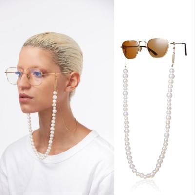 China Glass accessories beaded eyewear accessories retro glass bead eye glass chain arming imitation cordage masking chain for sale